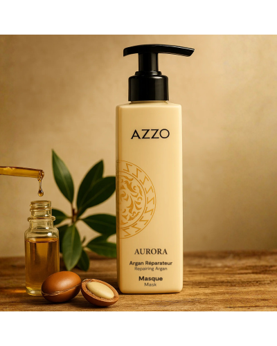 AURORA - Masque Réparateur à L'Huile d'Argan - Cheveux Secs et Bouclés - 500 ml